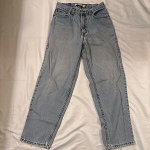 Levi's Light Blue Washed Denim 560 Relax Fit Straight Jeans 29W X 30L